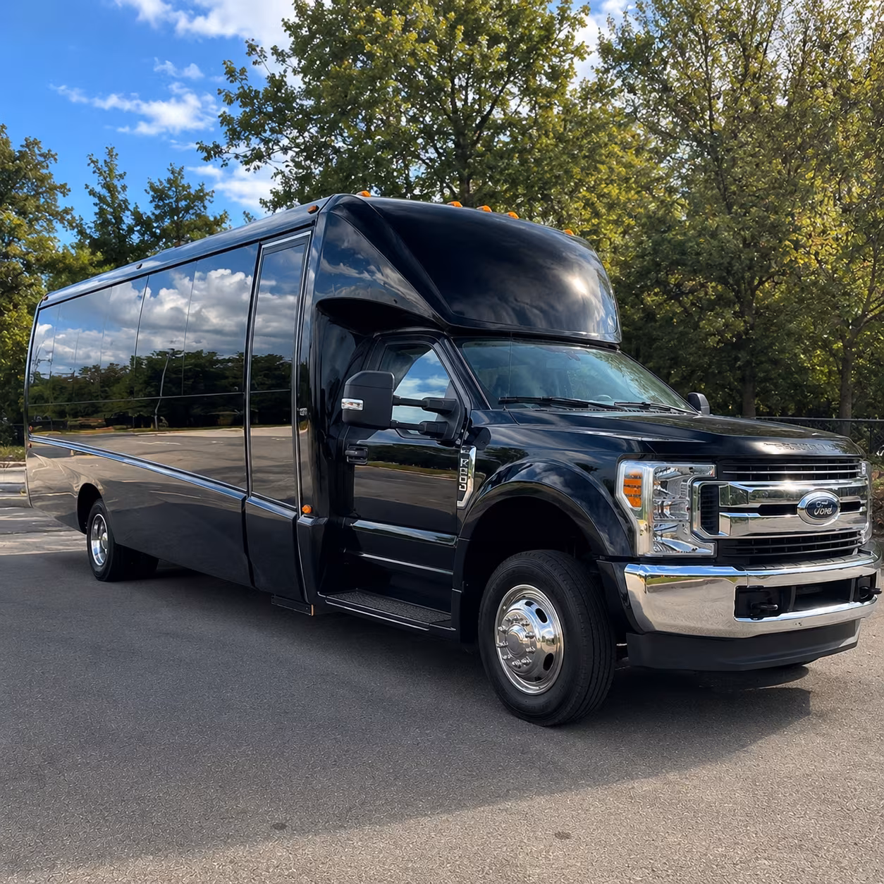 denton easy corporate transportation with a denton charter bus