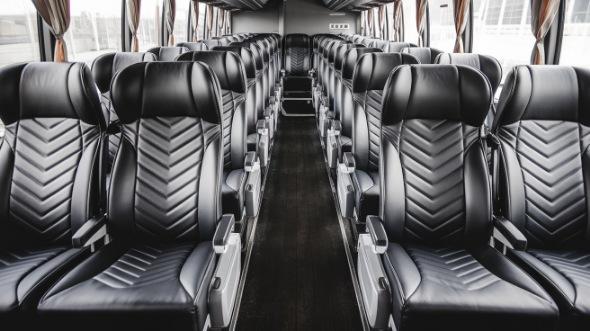 50 passenger charter bus inside carrollton