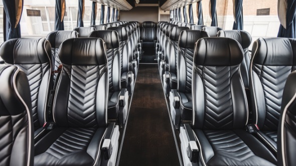 54 passenger charter bus inside euless