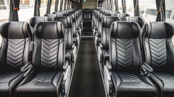 55 passenger charter bus inside allen