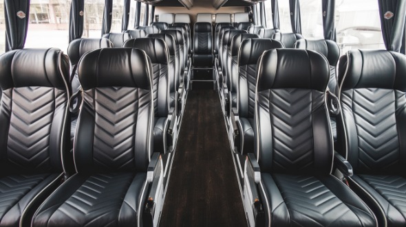 56 passenger charter bus inside carrollton