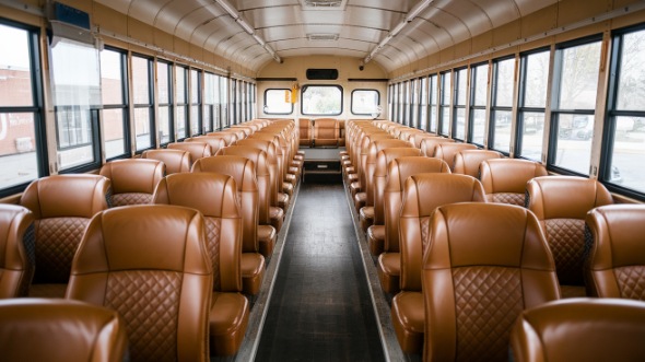 carrollton school bus rental interior