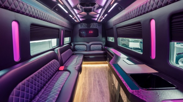 party bus rental interior allen